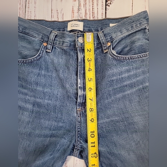 Citizens Of Humanity Annina High Rise Wide Leg Button Fly Jeans in Pinnacle 28 - Picture 5 of 11